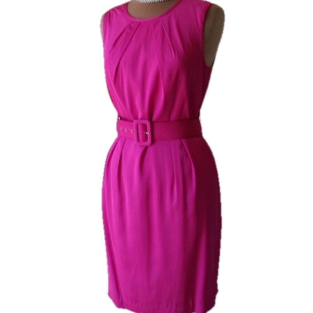 Trina Turk Kentucky Derby Dress Hot Pink with Square Belt - Sz 6 - Picture 2 of 10